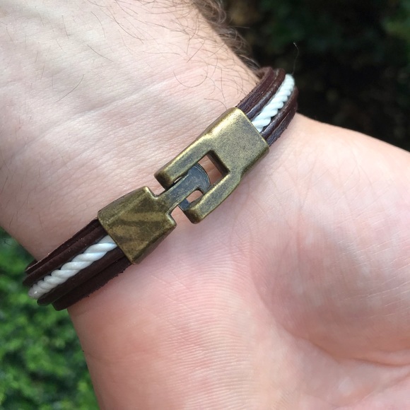 Handmade leather bracelet for men - Picture 3 of 6